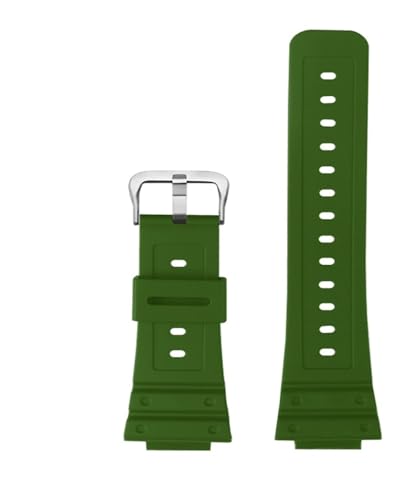 [�����ȓX] 16mm�V���R���E�H�b�`�o���h GW-5000�AGLS-5600�AGW-M5610�AG-5600�AGW-B5600�AGLX-5600�AGB-5600�V���[�Y�u���X���b�g�X�g���b�v�o���h�ɓK��(Green silver buckle)