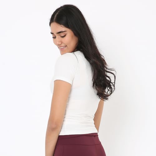 Image of Terractive Women's Cuddle Baby T - Soft Premium Cotton Half Sleeve Tee - Stretch Fit Tagless Comfort Lightweight Breathable Everyday Wear Casual Top for Lounging Layering or Outings