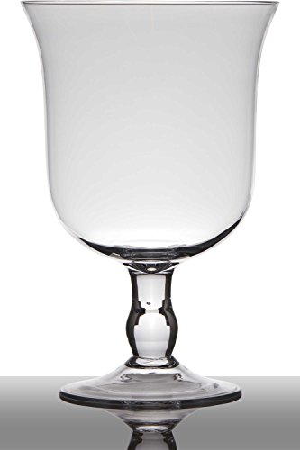 INNA-Glas Vase Calice en Verre Noelle sur Pied, Conique/Rond, Transparent, 24cm, Ø15,5cm