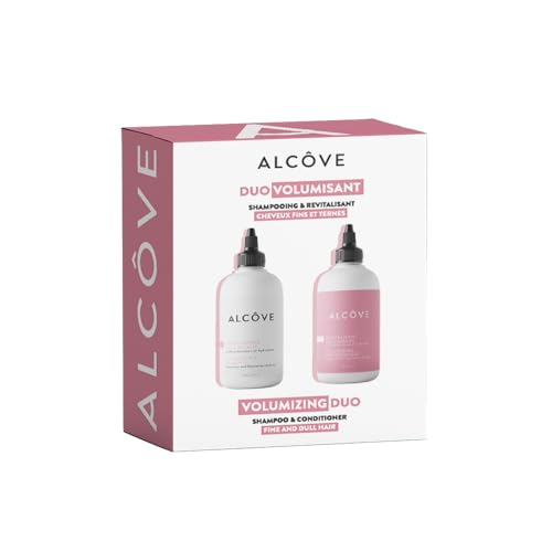 Alcôve - Volumizing Shampoo & Conditioner Duo - Fine and Thin Hair - Sulfate-Free - Lightweight Volume - Evening Primrose Oil - Mango Extract - Argan Oil - Anti-Frizz - Color-Safe - 10 ounces