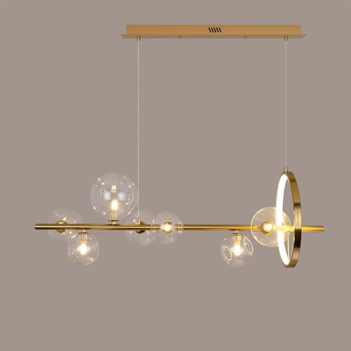 Lustre à Bande Moderne Anti-Éblouissement - Ajustez la Hauteur de Votre Éclairage