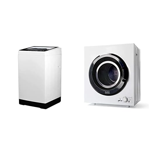 BLACK+DECKER Portable Clothes Washer for Apartments, Dorms, RVs, 6 Cycle Selection & 26.5 lbs. Capacity & BCED37 Portable Dryer, Small, 4 Modes, Load Volume 13.2 lbs, White