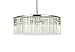 Elegant Lighting Sydney Collection 1208G43PN/RC 10-Light Pendant Lamp with Royal Cut Crystals, Polished Nickel Finish