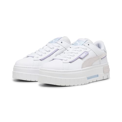 Image of PUMA Womens Mayze Crashed Wns White-Galaxy Pink Sneaker - 8 UK (39249501)