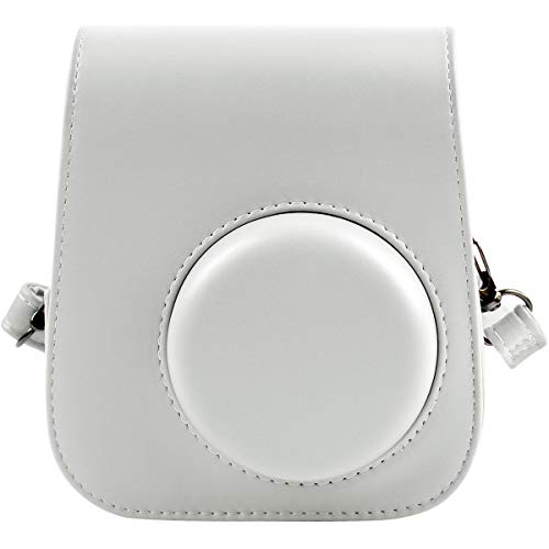 Protective & Portable Case Compatible With Fujifilm For Instax Mini 11 Instant Camera With Accessories Pocket And Adjustable Strap. (Ice White) #TOP1