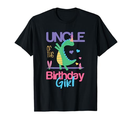 Uncle Of The Birthday Girl Dinosaur Theme Matching Family Camiseta