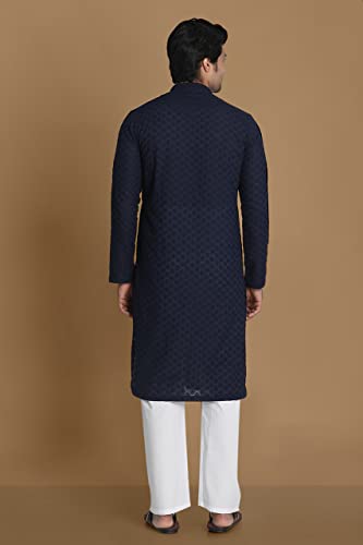 Image of Manyavar Men's Chikankari Kurta Set (2pcs)
