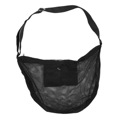 GOOHOCHY Single Basketball Bag Mesh Storage Bag for Sports Balls Lightweight and Durable Zipper Design for Soccer Volleyball and Gym Use