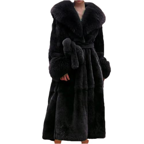 Women Slim Overcoat Coats Faux Fur Long Winter Thick Long Parkas