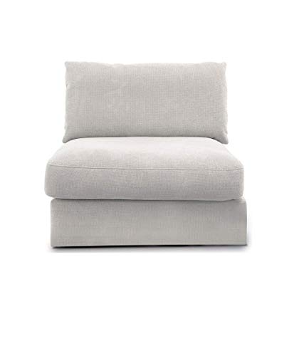CAVADORE Sofa-Modul 'Fiona' Sitzelement mit Rücken / XXL- Sessel mit Rückenlehne / 94 x 90 x 112 / Webstoff beige