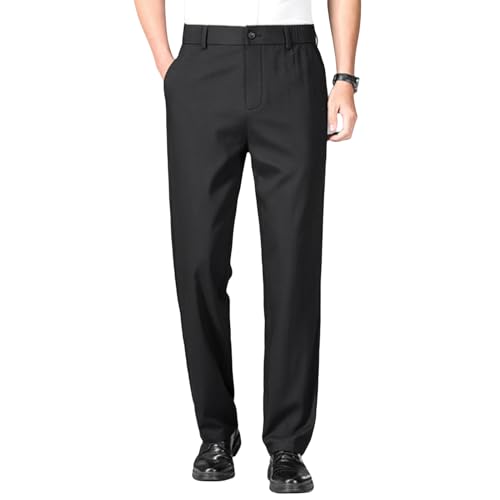 Men's Summer Thin Linen Middle-Aged Straight Casual Pants