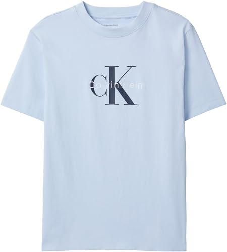 Calvin Klein Damen T-Shirt Kurzarm Hero Classic Monologo Tee mit Rundhalsausschnitt, Blau (Breezy Blue), XXS – Ansicht 5