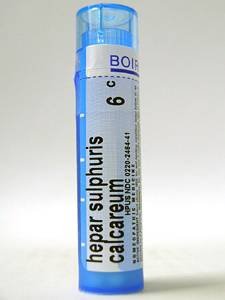 Hepar Sulphuris Calcareum 6C - Homeopathic Medicine for Painful & Hoarse Dry Cough (80 Pellets)