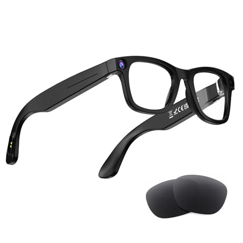 AMZISH AI Smart Glasses with Camera, 8MP HD Bluetooth Camera Glasses, 1080P...