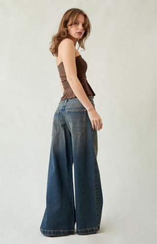PacSun Women's Sloane Low Rise Ultra Baggy Jeans Dark Blue Tint3
