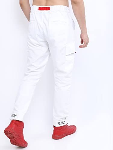 Image of KETCH Men Mid Rise Regular Fit Jogger Trouser