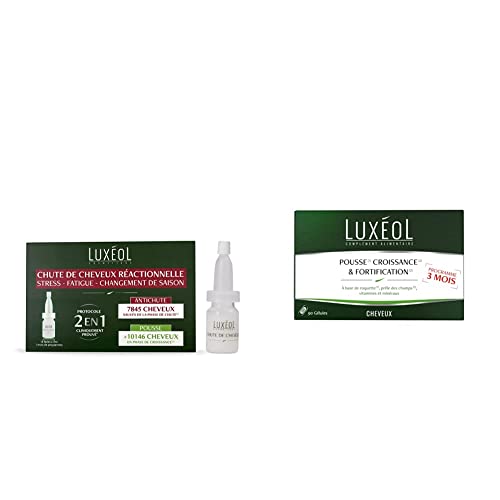 Luxéol Antichute & Pousse : double efficacité avec fioles réactives et gélules