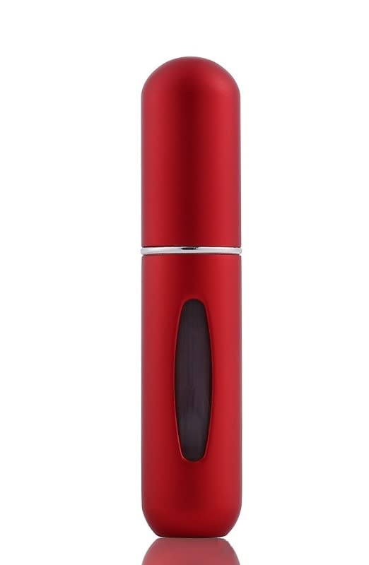 Image of AUGEN Portable Mini Refillable Perfume Atomizer Bottle Atomizer Travel Size Spray Bottles Accessories 5ml - 1 Piece (Red, Aluminium)