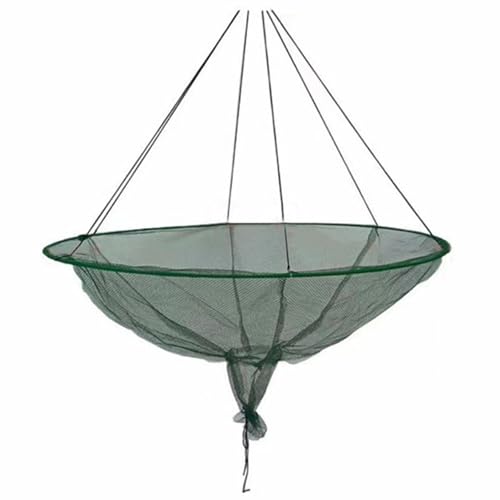 フープネット釣り - ソフトスチールフープ、釣り用大型ラウンドブリッジネット、釣り用キャストネット、アウトドアフィッシング愛好家のためのナマズネット、簡単な魚のリリース。