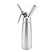 Dispensador de crema batida de aluminio, batidor de crema antioxidante resistente al desgaste y a la corrosión con boquillas para cocinar en casa para helados de café (500 ml)