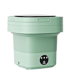 Mini Portable Washing Machine, 8L Folding Washer with Disinfection Function,Spin Dryer and Drain Pump for Apartment/Dorm/RV/Travel/Camping Use (Green)