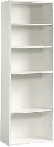 Sauder Beginnings - Estantería de 5 estantes acabado blanco suave