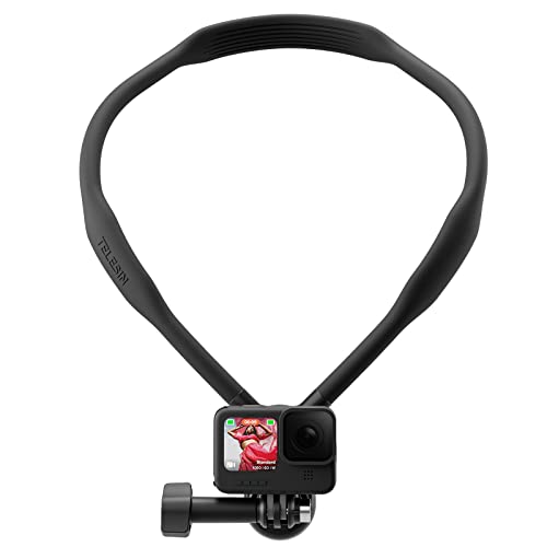 TELESIN SE Neck Mount Flexible POV Holder for GoPro Hero 13/1211/10/9/8/7/6/5, DJI Action 6/5/4 Osmo 360 Nano, Insta360