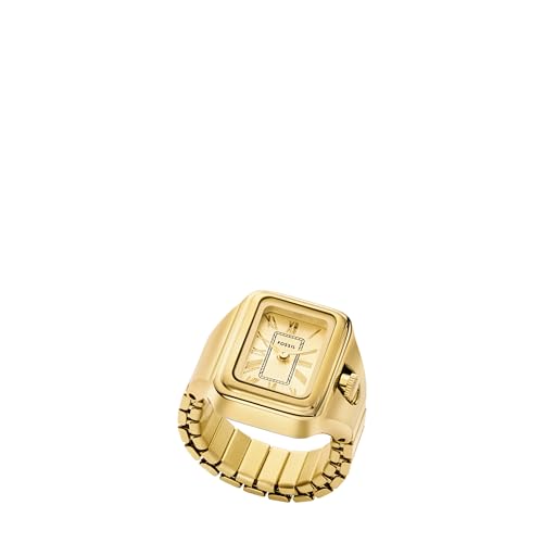 Image of Fossil Women's Watch Ring, Quartz Stainless Steel Two-Hand Ring Watch for Women
