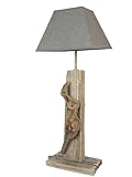Lampe en bois flotté, création artisanale unique, dimensions : h 73 / l 27 / p 27 cm