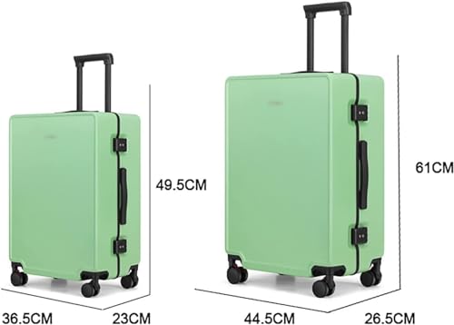 Carry On Luggages Suitcase Multifunctional Cabin Luggage Security Anti -Theft Large-Capacity Hardside Luggage Luggage Suitcases (Green-24 in2