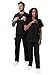 Sivvan Unisex Scrubs - Classic V-Neck Top & Drawstring Pants Scrub Set - S8400 - Black - M
