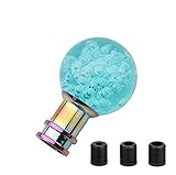 Torcarvh Gear Shift Knob Round Ball Shift Knob Crystal Transparent Bubble Gear Shifter Fit for Unive
