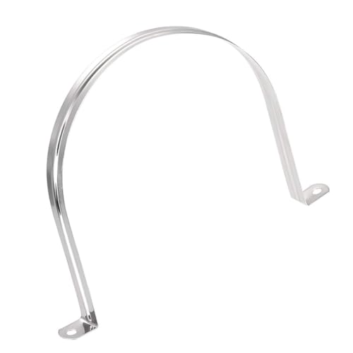 MACHSWON 160mm(6.3") Rigid Pipe Strap 2 Holes U Bracket Cable Clamp, 201 Stainless Steel Tension Tube Clip Conduit Clamp Hanger 4pcs