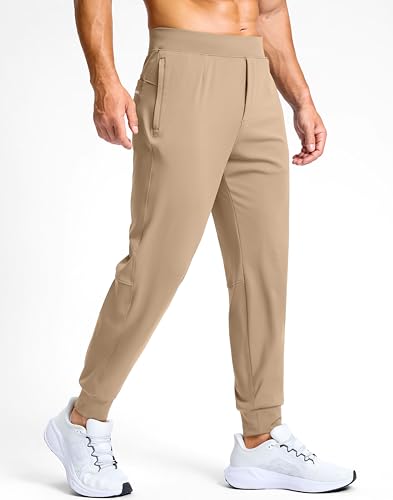Image of G Gradual Men's Golf Joggers Pants with Zipper Pockets Stretch Sweatpants Slim Fit Track Pants Joggers for Men Work Running