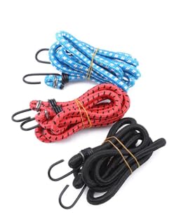 Qwid High Strength Stretchable Elastic Rope/Bungee Cord for Hanging Clothes, Tying Behind Bikes (6 Feet, Pack of 3)