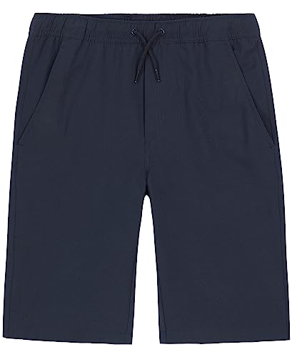 Image of Nautica Boys' School Uniform Performance Khaki Shorts, Moisture Wicking