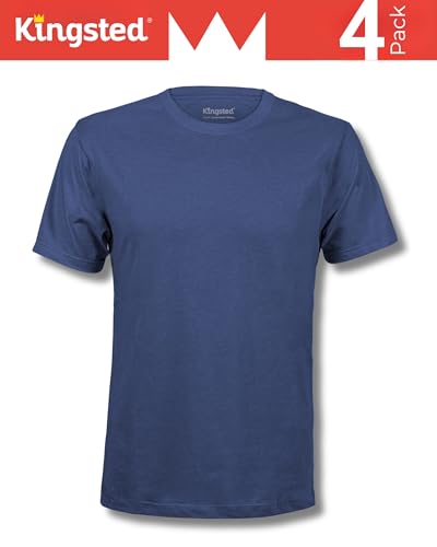 Image of Kingsted T-Shirts for Men Pack - Royally Comfortable - Super Soft Premium Fabric - Well-Crafted Classic Tee