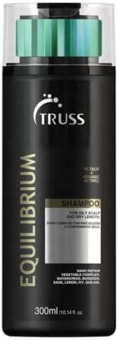 TRUSS Equilibrium Shampoo, Oily Scalp Sulfate & Dye Free, 10.14 oz