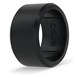 Enso Rings Marquee Silicone Rings, Wide Ring Collection, Comfortable and Flexible Design, Midnight, Size 7