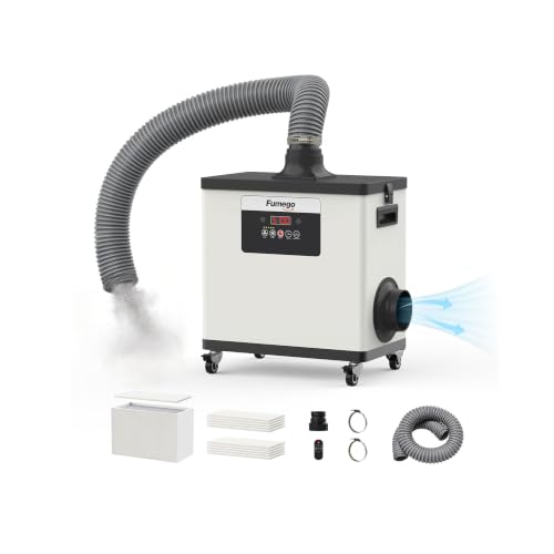 FUMEGO Laser Fume Extractor Compatible with xTool S1/P2/F1 Ultra Under 60W Laser Engravers Fume Extractor 200W Power & 177 CFM Fume Extractor for Laser Cutter with HEPA Filter & 11 Pre-Filters