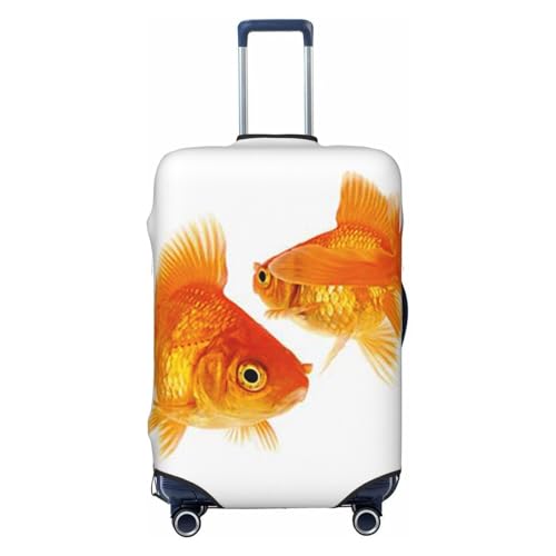 Cute Fish Print Suitcase Cover Luggage Protector Washable Elastic Fashionable Travel Gear Cover