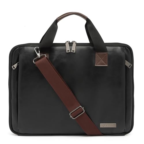 VISMIINTREND Stylish Leather Office Laptop Bag Handbag for Men & Women| Slim,Briefcase,Messenger Bags| Fits 13",14", 15.6" Macbook Laptops, Birthday Gift for Husband/Father, Corporate Diwali Gifts