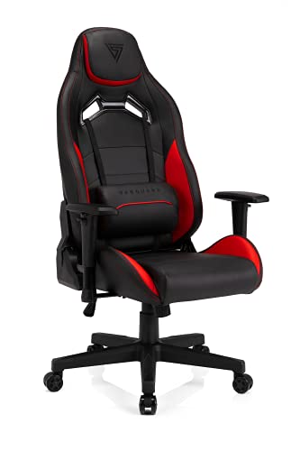 Sense7 Silla Gaming Vanguard, Ergonómica Con Cojines Lumbares Ajustables, Ángulo De Inclinación Y Función De Balanceo, Silla De Oficina De Pu Para 150kg, Negro-Rojo Sense7 Silla Gaming Vanguard, Ergonómica Con Cojines Lumbares Ajustables, Ángulo De Inclinación Y Función De Balanceo, Silla De Oficina De Pu Para 150kg, Negro-Rojo