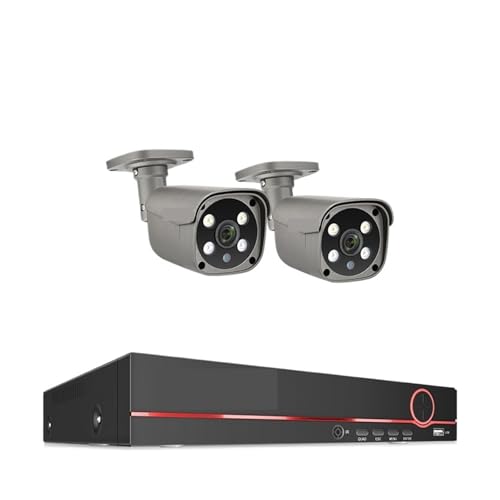 8CH 5MP HD POE CCTV ZLeBJVXe z[rfIĎ NVR Lbg 猟o O IP JZbg(2T,8CH 2 Bullet Camera)