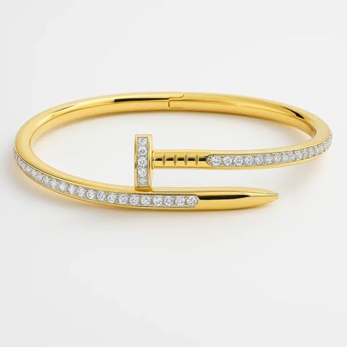Image of Bamboo Pattern Bracelet for Women | Premium Gold Plated Cuff Bracelet | Minimalist Designer Jewellery for Daily & Party | Gift for Her