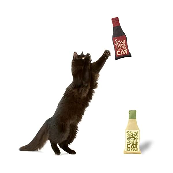 Wine bottle catnip toys for cats and kittens plush wine bottle - funny cat toy moscato and catbernet - cat nip toy for wine drinking cat moms and dads - image 7