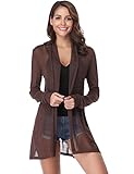 Práctico top ligero para cubrir: este cárdigan de encaje es muy práctico. Adecuado para uso diario, trabajo, vacaciones en la playa y otras ocasiones. Se puede combinar con camisola, chaleco, camiseta, pantalones cortos, es una buena opción. El cárdigan de manga larga puede cubrir los brazos bajo el sol y se puede usar como traje de baño/bikini para encubrir la playa y las vacaciones de baño.