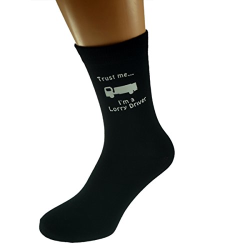 GTR-Prestige Giftware Trust me I'm a Lorry Driver Mens Black Socks UK Mens Size 5-12 - X6N517