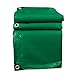 JLDN Bâche Résistante, vert Bâche Résistante avec oeillets, couteau en PVC durable pour extérieur de 17 mil Bâche de protection,9x9Feet/3x3m
