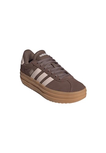 Image of adidas Womens Vl Court Bold Lace Up Sneakers Shoes Casual - Pink